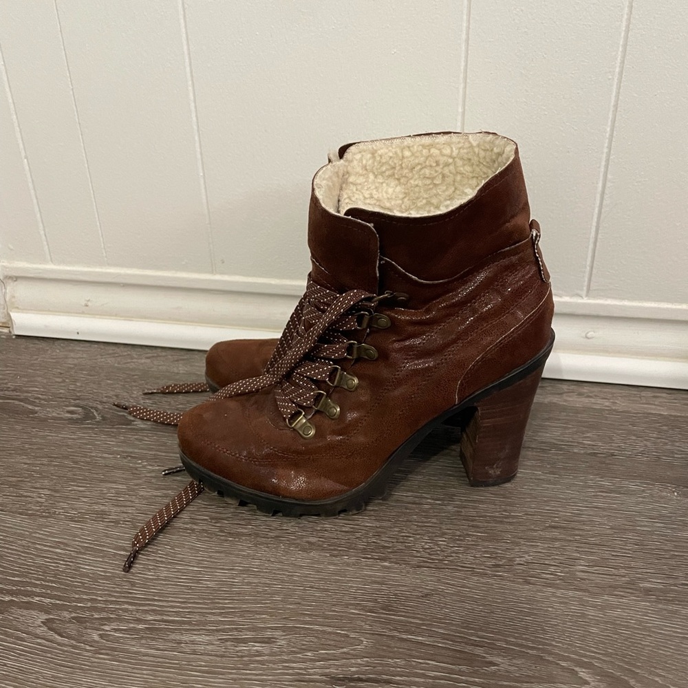 Nine West Jana Jay Ankle Boots Vintage Lace up - Picture 5 of 8